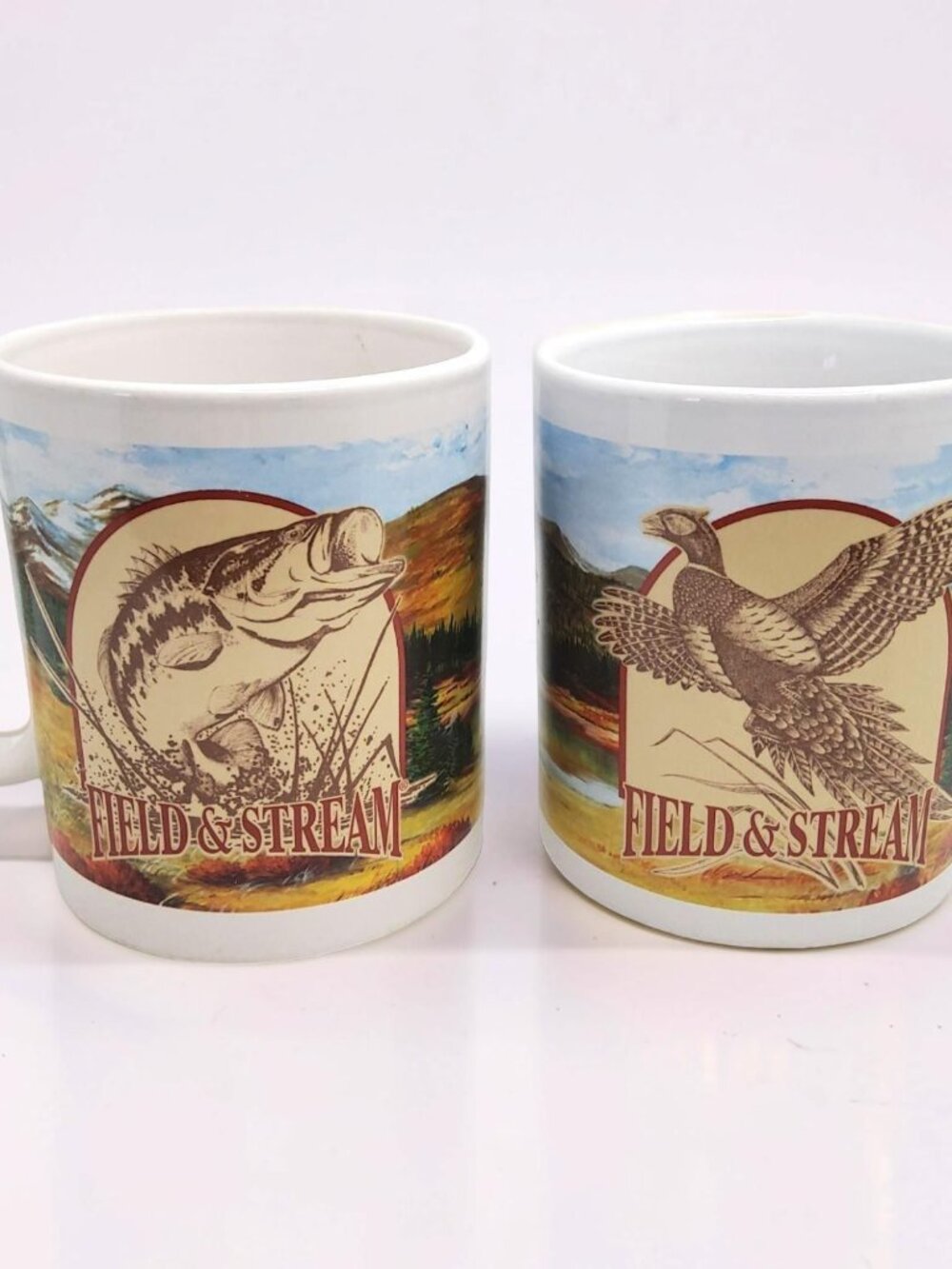 vintage pair houston harvest field & streamwildlife coffee mugs